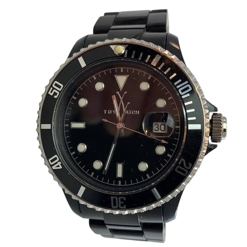 ToyWatch Women's Black Dial Plastic Adjustable Band Wrist Watch New Battery